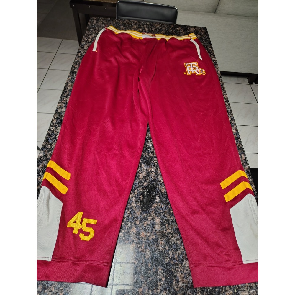 Rocawear Team Roc Red Track Pants Mens Wide Leg Embroidered 45 Joggers 2XL